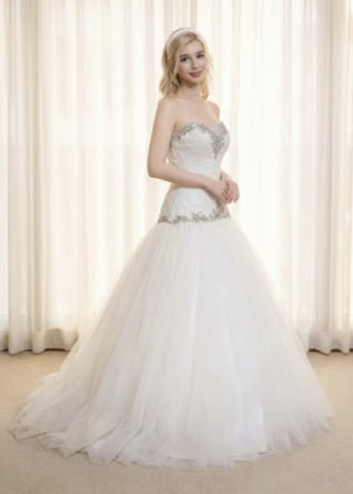 039-Dramatic-A-Line_Off-Shoulder_Draped-Swag-Sleeve_3D-Floral-Hem-asian-bridal-hire