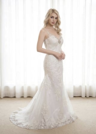 009-Mermaid_Spaghetti-Strap_Plunging-Neck_All-Over-Linear-Beading-asian-bridal-hire