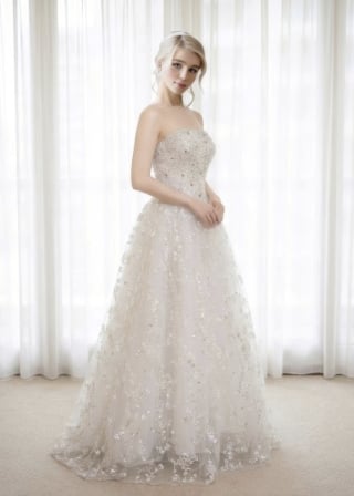 091-Soft-A-Line_Strapless-Sweetheart_Scattered-Crystal-Applique_Tulle-asian-bridal-hire