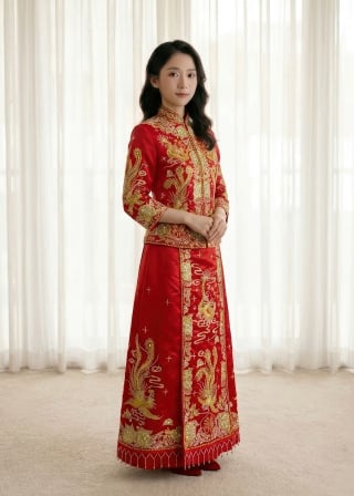 019-Soft-A-Line_Cap-Sleeve_Illusion-Sweetheart_Beaded-Belt_Lace-Applique-asian-bridal-hire