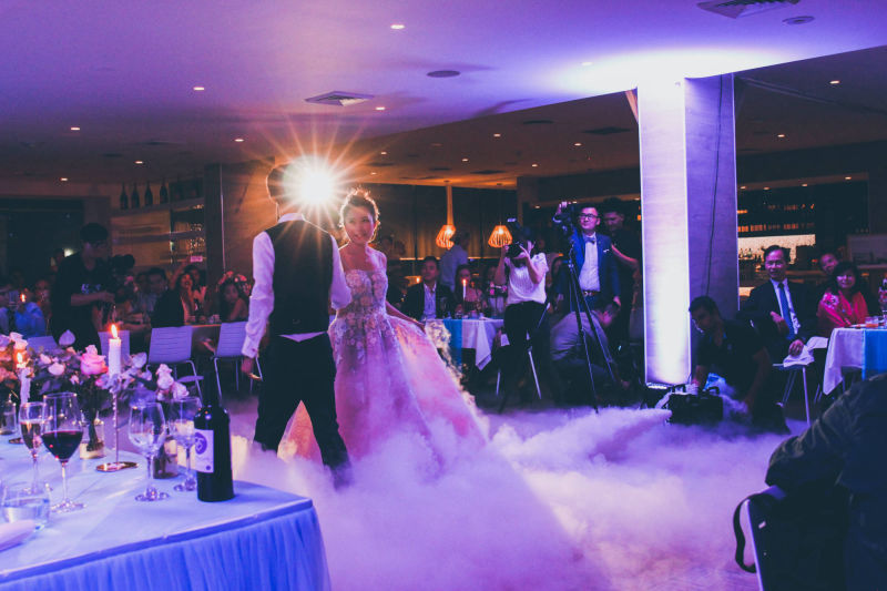 Wedding fireworks & dry ice