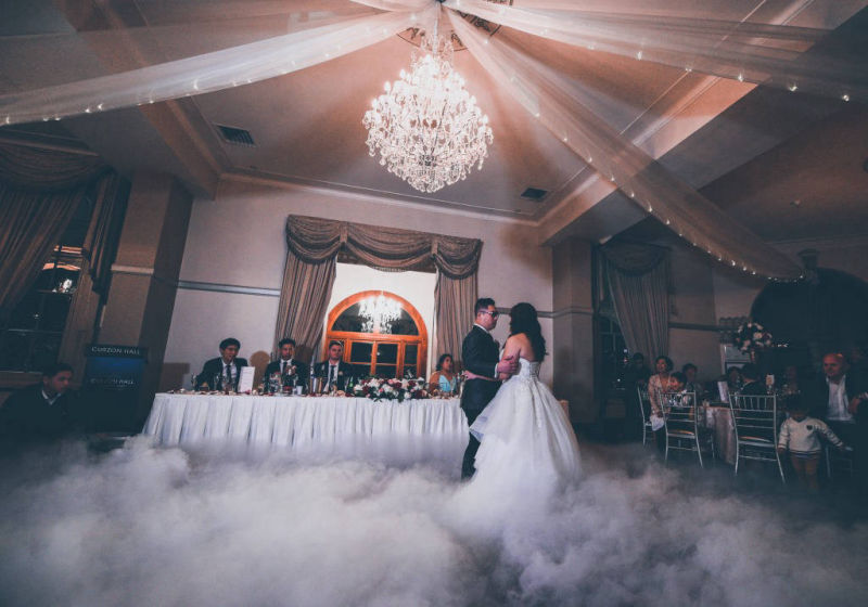 Wedding fireworks & dry ice